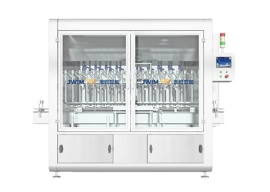 Hochgeschwindigkeit 100 ml Flasche 16 Füllköpfe Pestizid Kolben Chemische Flüssigkeitsfüllmaschine Schmierölfüllmaschine