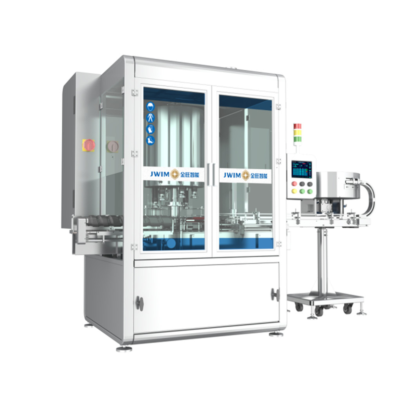 PLC-gesteuerte Rotations-automatische Schraubverschlussmaschine 8 Kopf 50ML-1000ML Max 9000 BPH