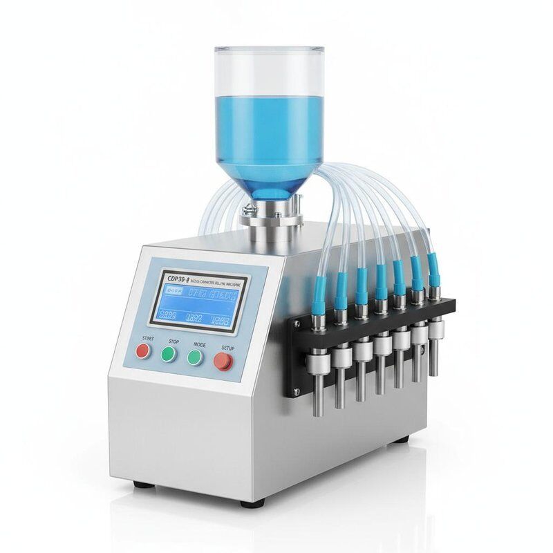 SPS-gesteuerte Mikrocomputer-Abfüllmaschine mit elektrischer Waagenrückmeldung und Edelstahl 304 Rahmen