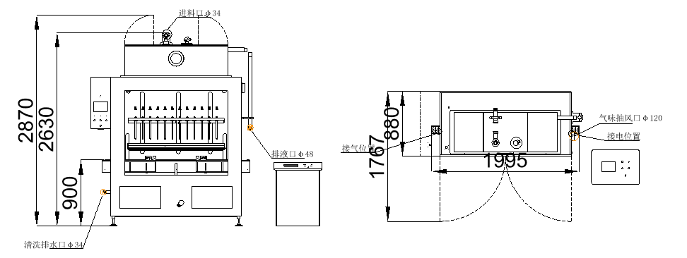 CDP-8E Mikrocomputer Korrosionsschutz-Schwerkraftfüllmaschine mit SPS-Steuerung und Schneider-Konfiguration