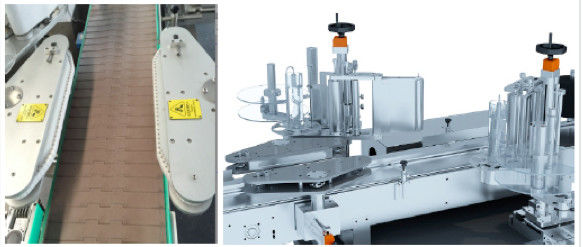 Doppeltes der Trommel-5-30L versah automatischer Aufkleber-Etikettiermaschine für Glas-HAUSTIER-Flaschen mit Seiten