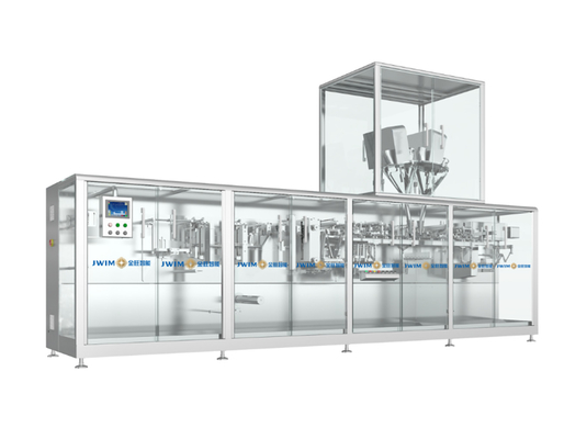 SUS304-Rahmen vollautomatische horizontale Rollenfilmbeutelmaschine für Pulver / Partikel